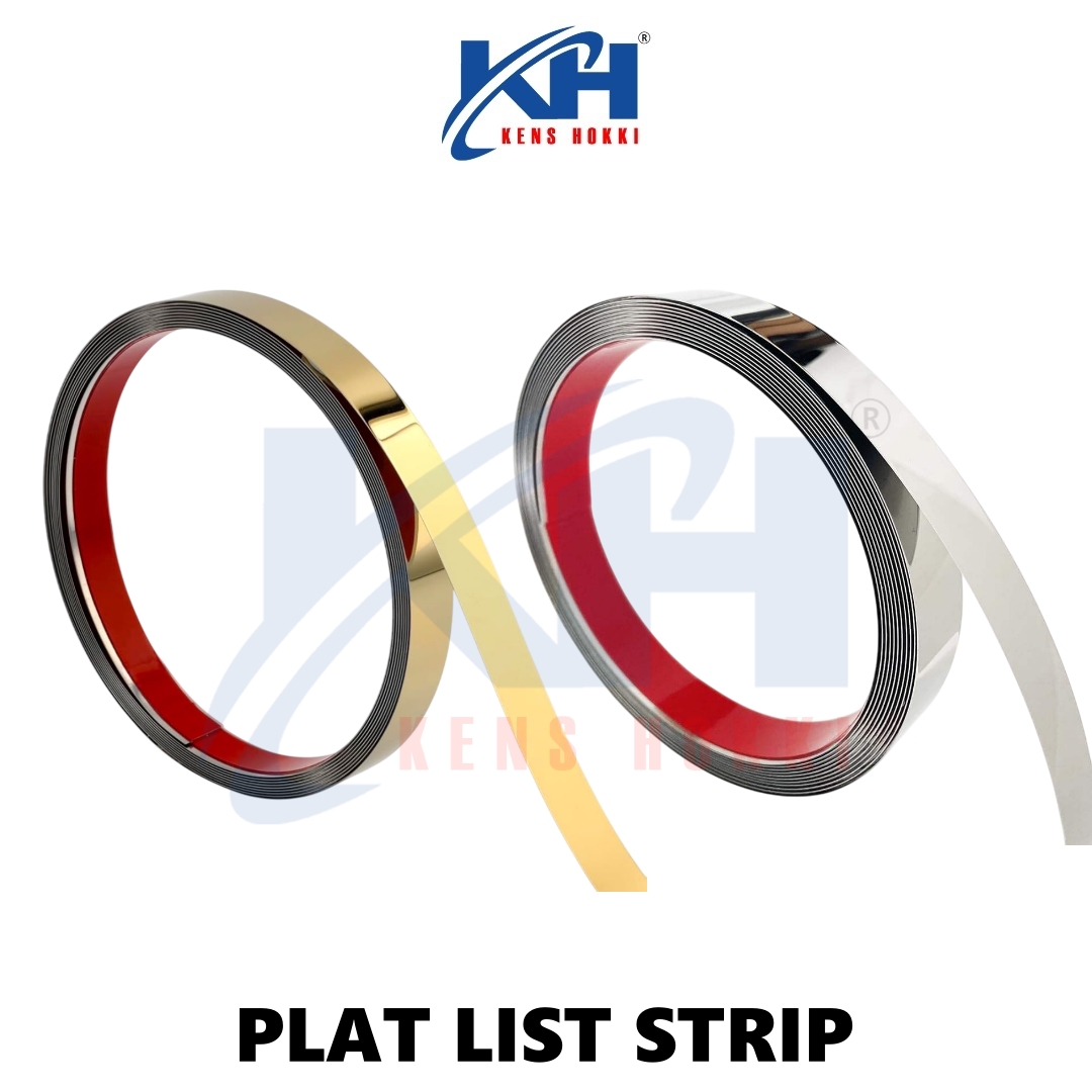 LIST PLAT STRIP SS STICKER