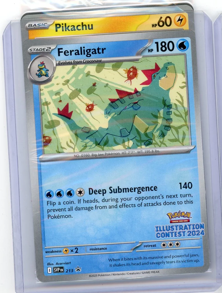 Feraligatr SVP213, Pikachu SVP214, Toxtricity ex SVP215 Illustration Contest 2024 (SEALED)