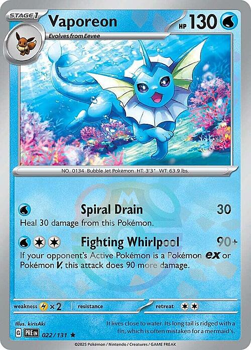 Vaporeon PRE022 Masterball