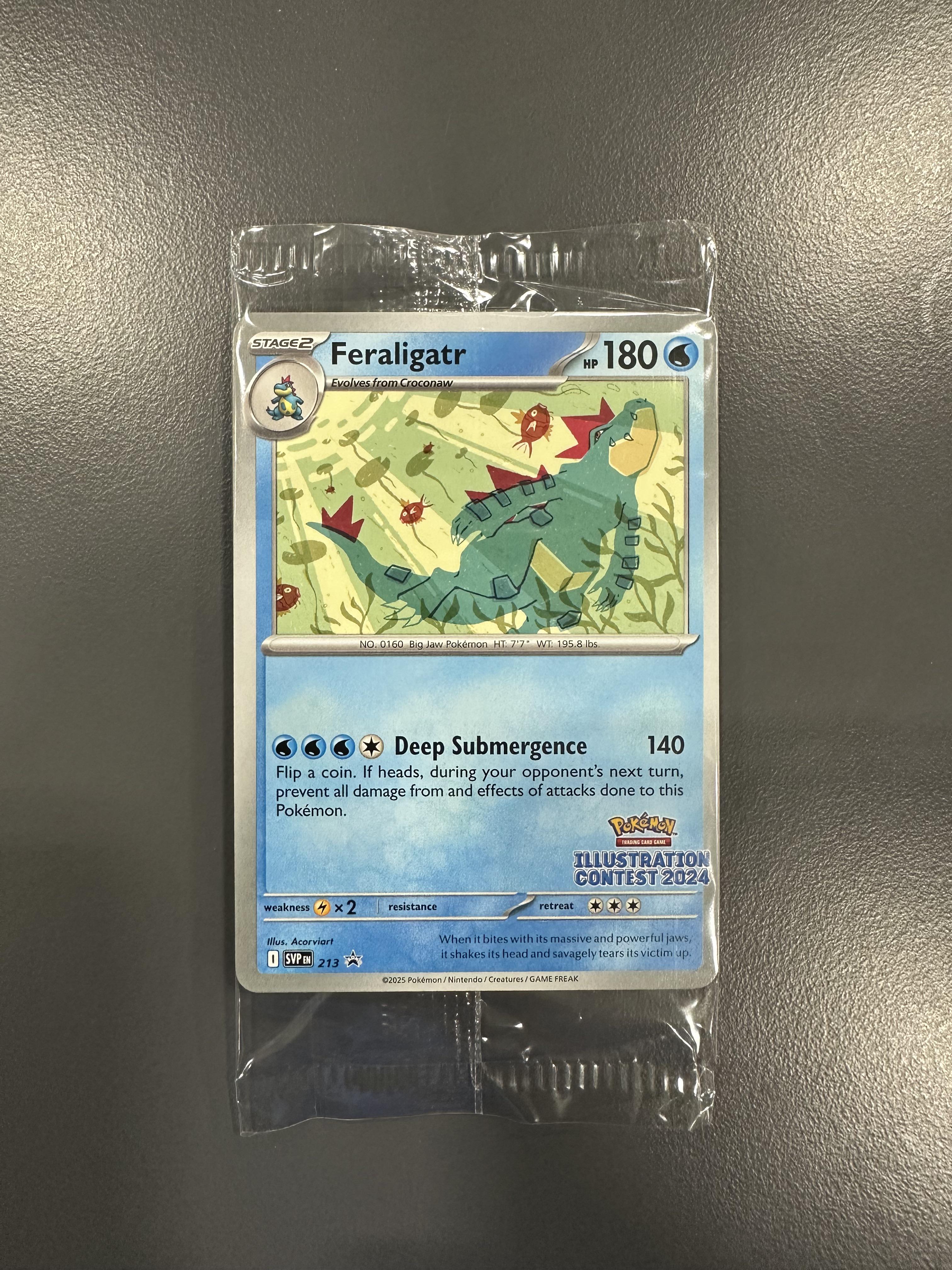 Feraligatr SVP213, Pikachu SVP214, Toxtricity ex SVP215 Illustration Contest 2024 (SEALED)
