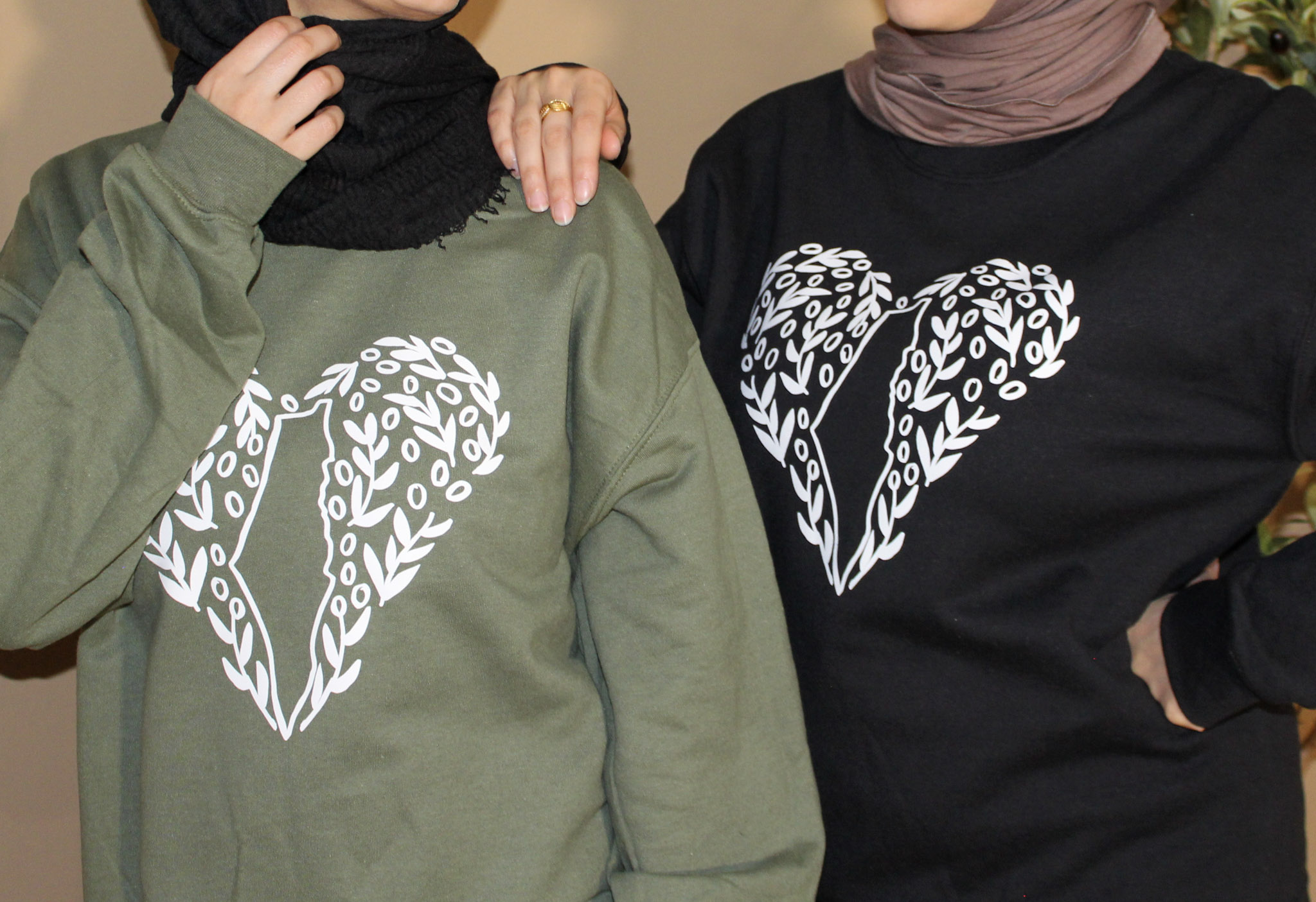 Olive Palestine Crewneck