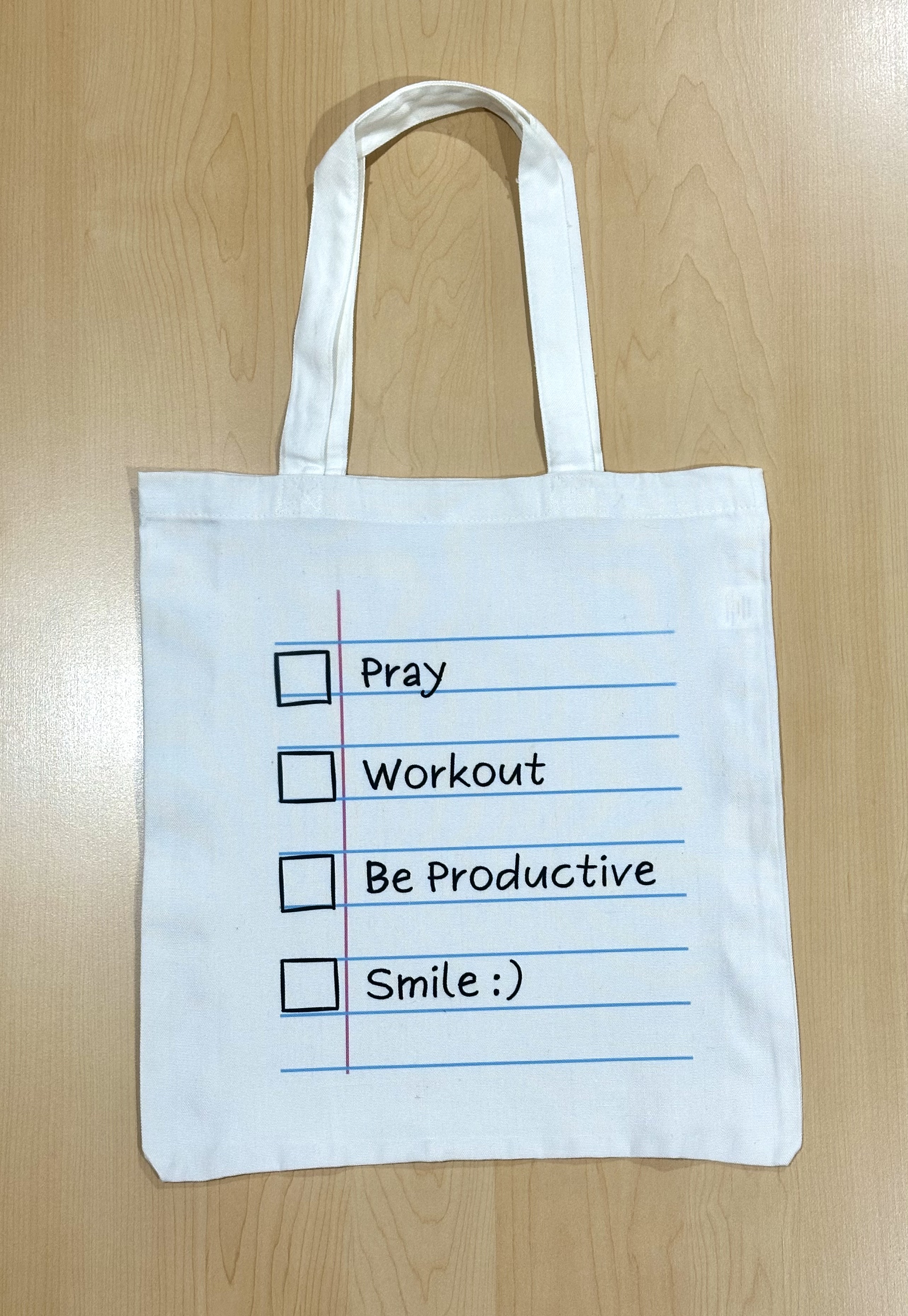 Motivational Checklist Tote Bag