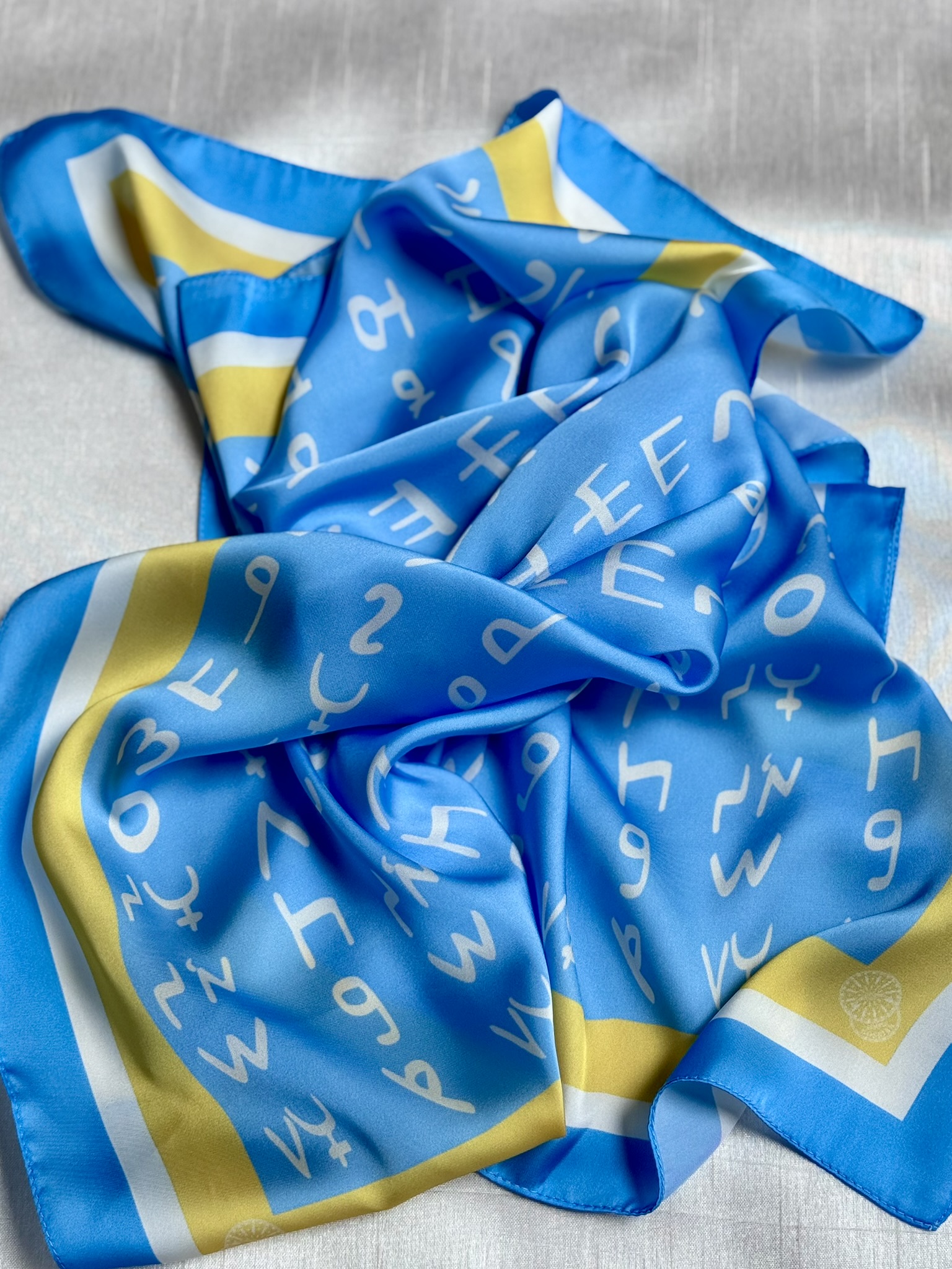 Bosančica-Inspired Faux-Silk Scarf