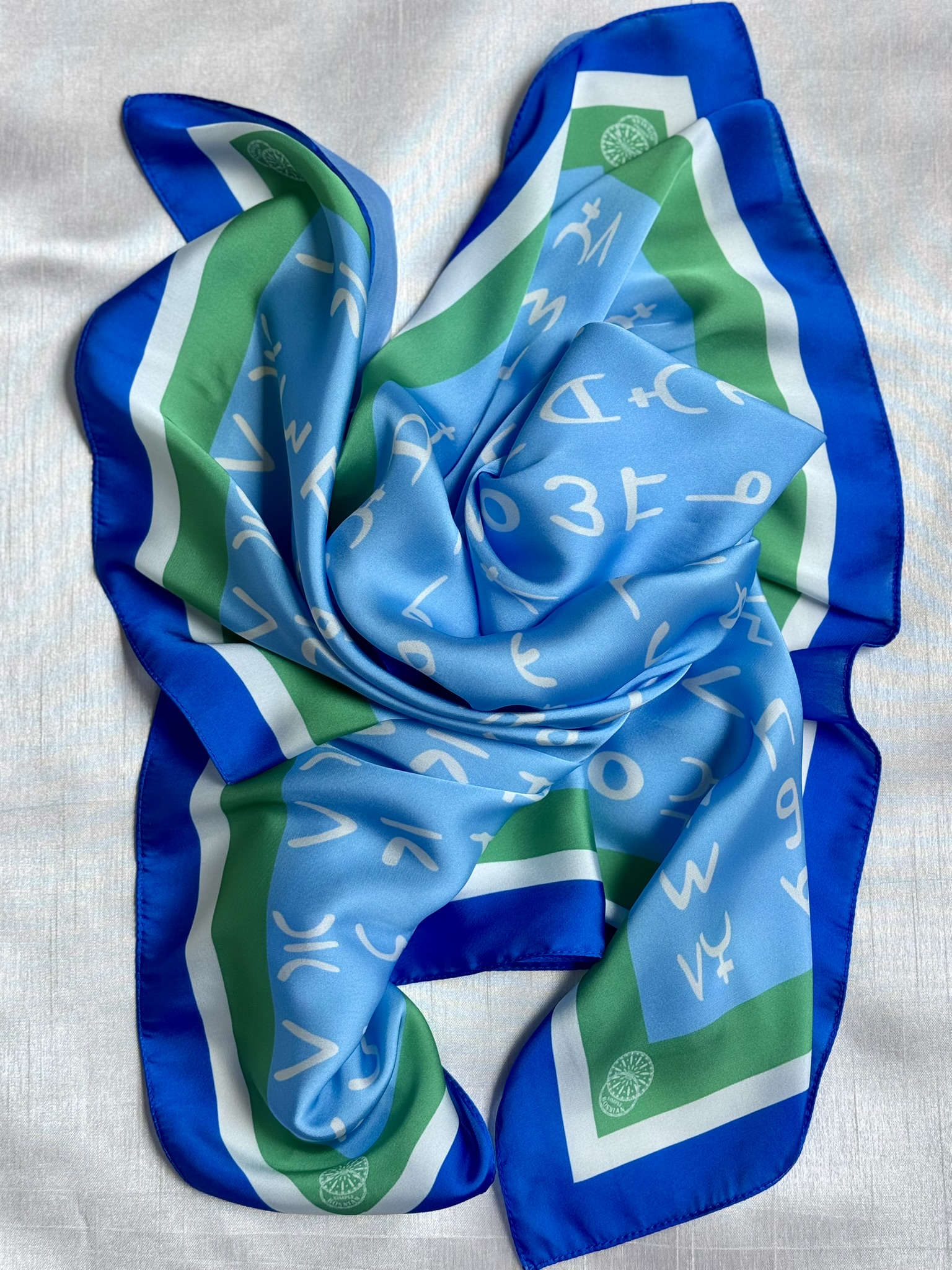 Bosančica-Inspired Faux-Silk Scarf