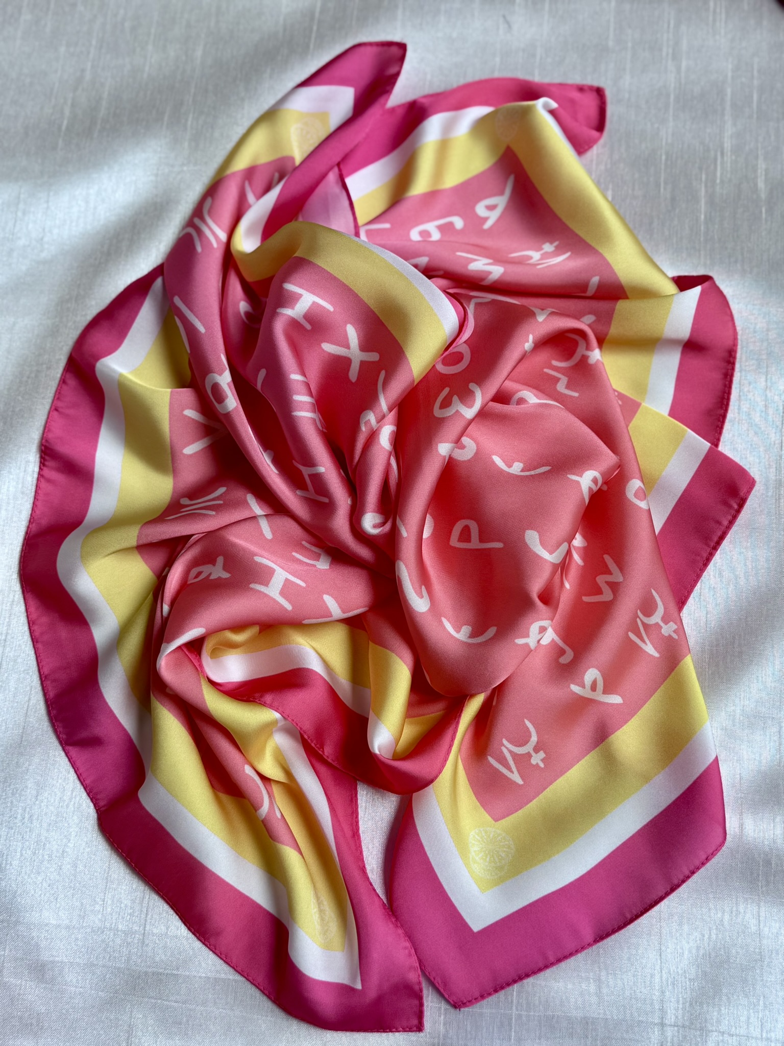 Bosančica-Inspired Faux-Silk Scarf