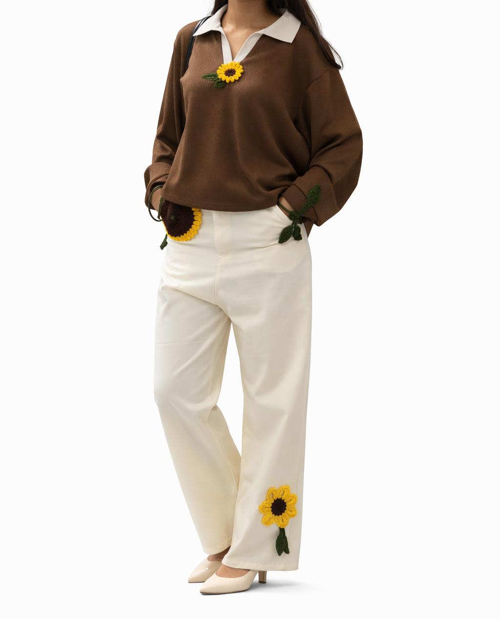 Spring Sunflower Cord-Set (Top+Bottom)