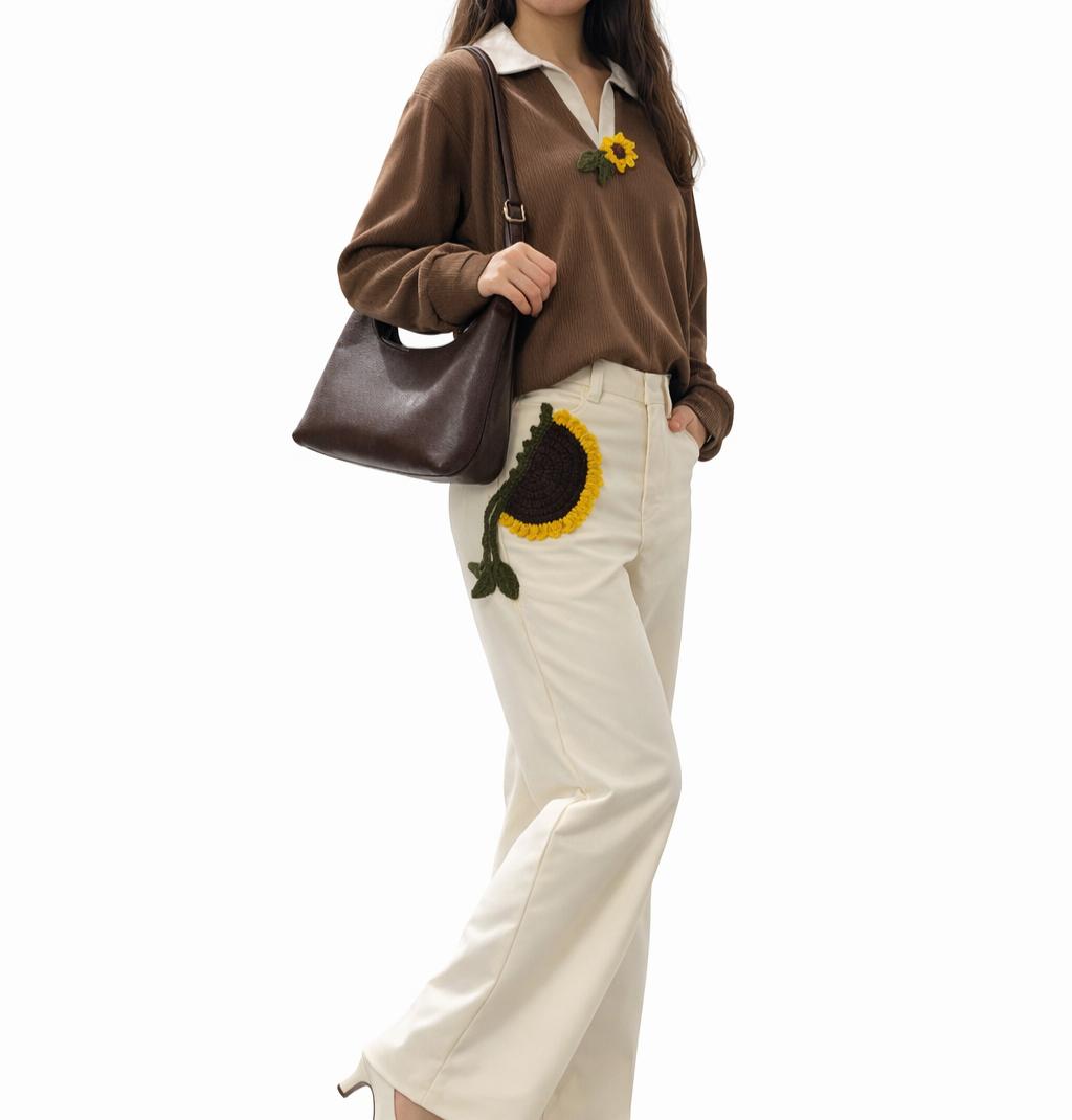 Spring Sunflower Cord-Set (Top+Bottom)