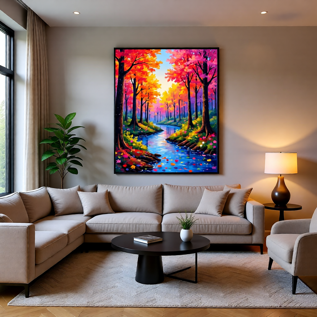 Autumn Dream Forest River 