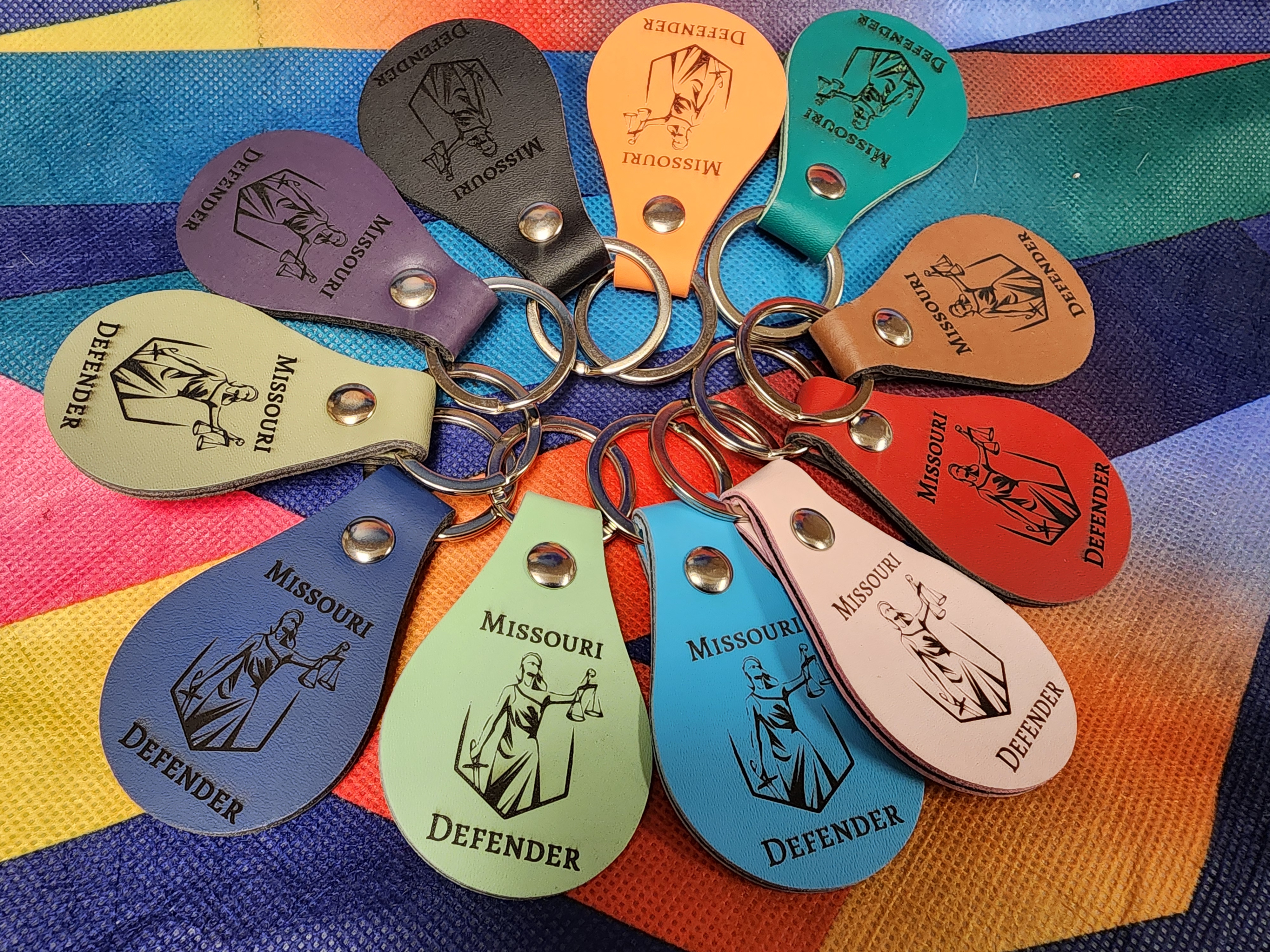 Leatherette Keychains - "Missouri Defender"