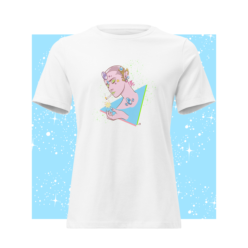 Goddess Smoke - 100% Cotton Women's Relaxed T-Shirt