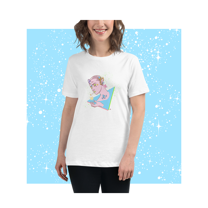 Goddess Smoke - 100% Cotton Women's Relaxed T-Shirt