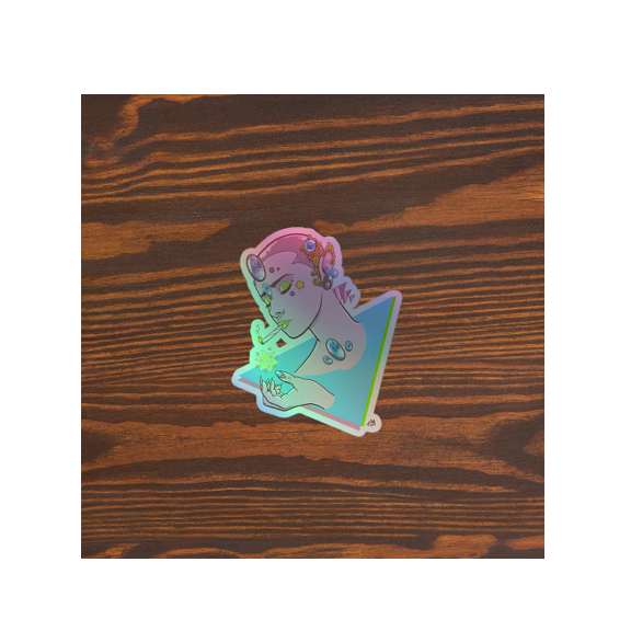 Goddess Smoke Holographic 4" stickers