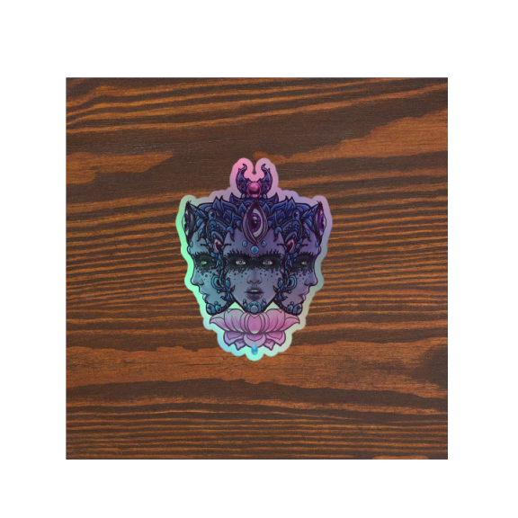 Goddess Blossom Holographic 4" stickers
