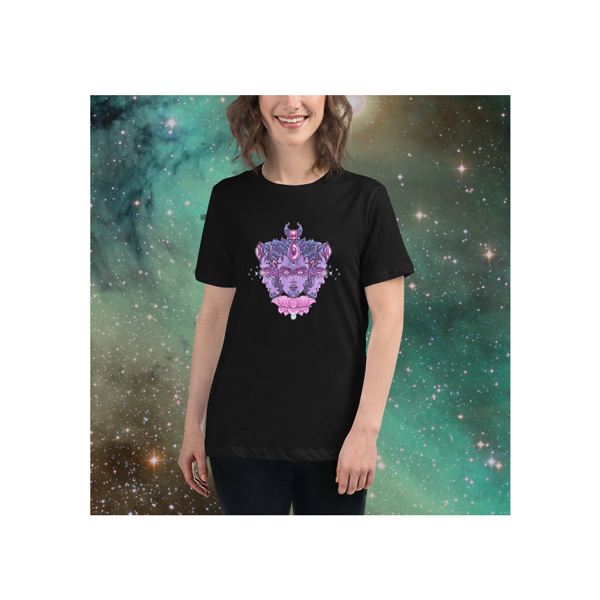 Goddess Blossom -100% Cotton Women's Relaxed T-Shirt