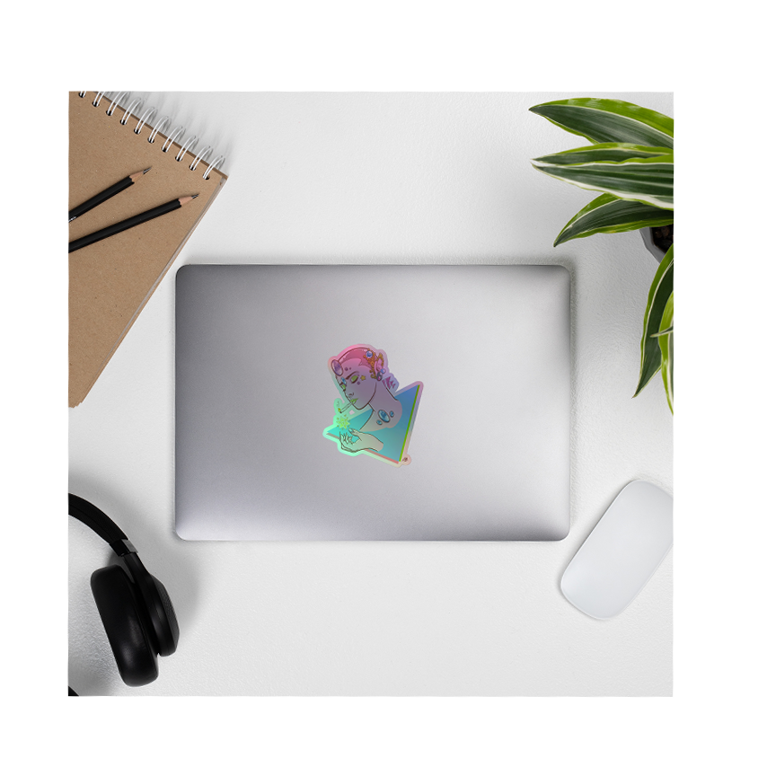 Goddess Smoke Holographic 4" stickers