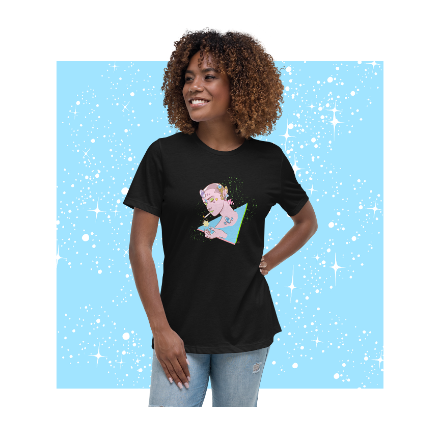Goddess Smoke - 100% Cotton Women's Relaxed T-Shirt