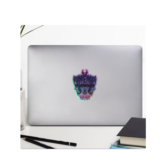 Goddess Blossom Holographic 4" stickers
