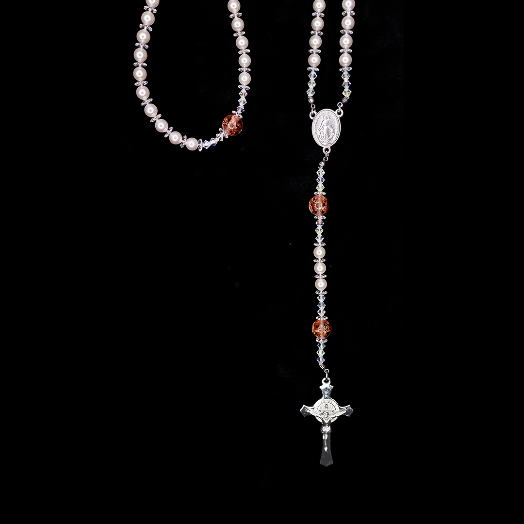 Rosario 20 Swarovski Pearl 6 mm