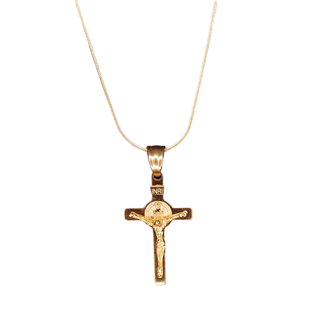 Kalung Salib Stainless Steel Gold