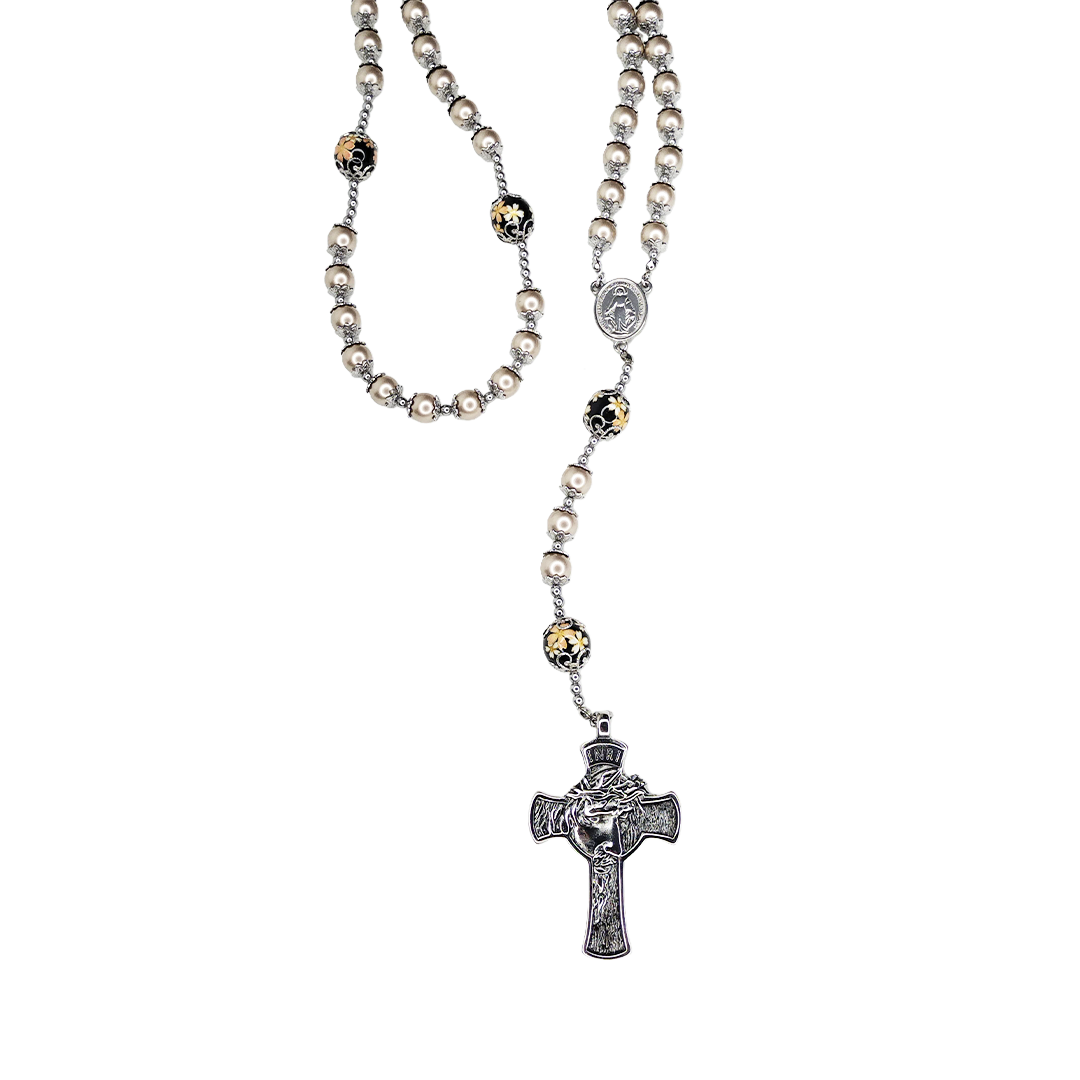 Rosario 65 Swarovski Pearl 8mm B10/Tensha