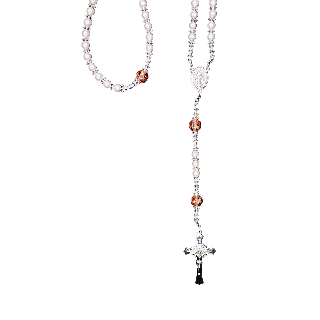 Rosario 20 Swarovski Pearl 6 mm