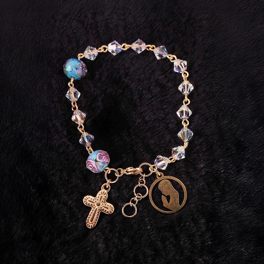 Gelang Swarovski Bicone 6mm Gold