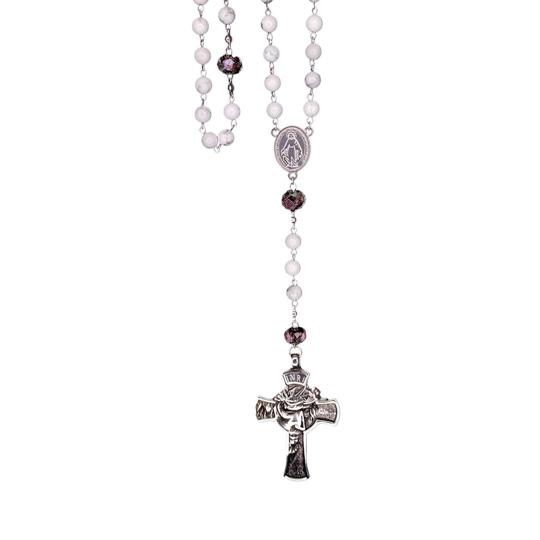 Rosario Batu Alam Putih 6 mm