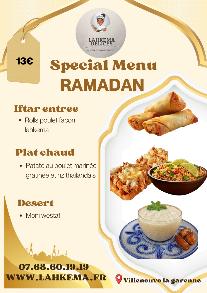Menu Spécial Ramadan