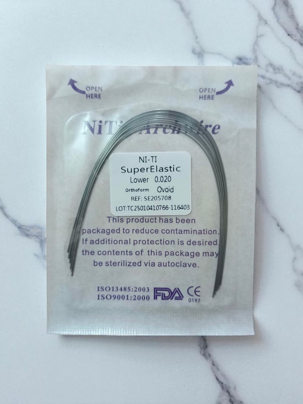 SuperElastic Ni-Ti Orthodontic Archwire