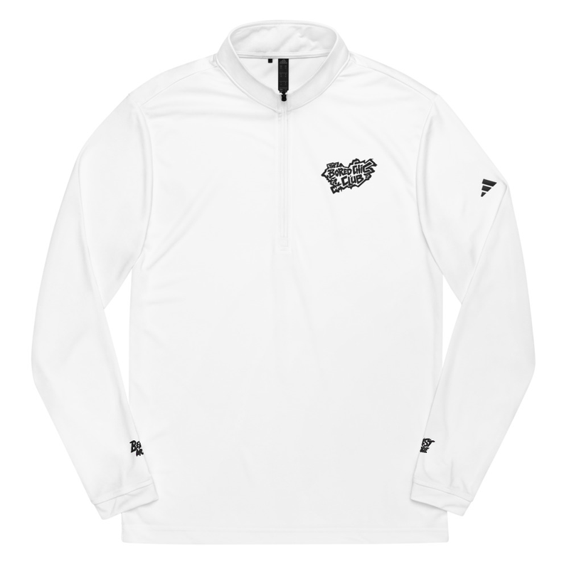 White Quarter-Zip Performance Pullover THE BORED CHIC CLUB
