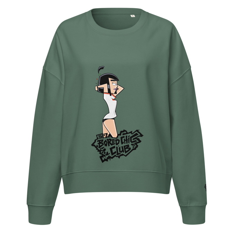 Women’s organic crew neck sweatshirt The Bored Chiic Club