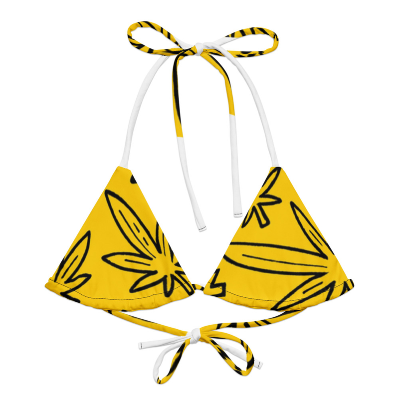 All-over print recycled string bikini top The Bored Chic Club