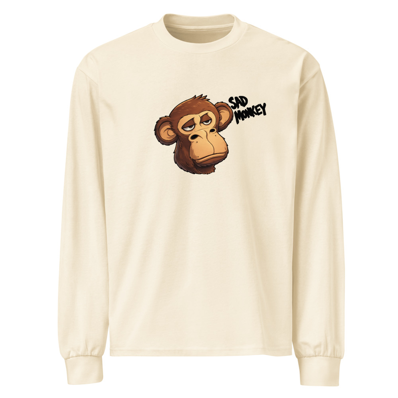 Premium heavyweight long sleeve shirt "Sad Monkey by Annie"