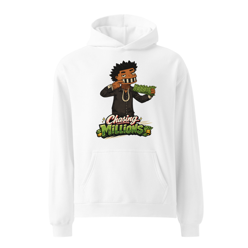 Unisex oversized hoodie "chasing papers"