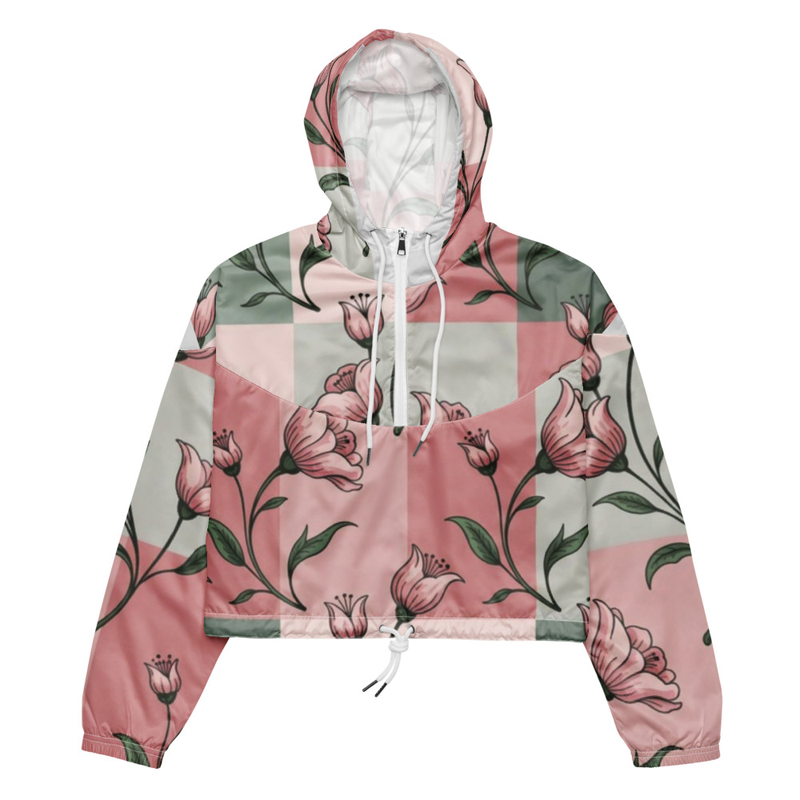 Floral Crop Windbreaker