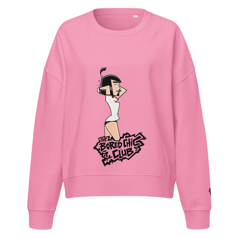 Women’s organic crew neck sweatshirt The Bored Chiic Club