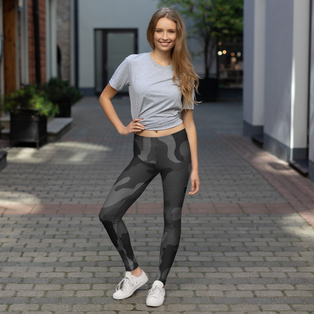 Black Camo Print Leggings