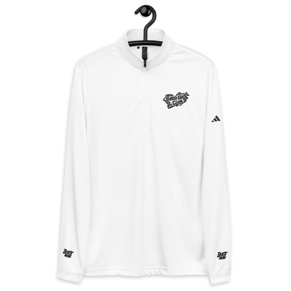 White Quarter-Zip Performance Pullover THE BORED CHIC CLUB