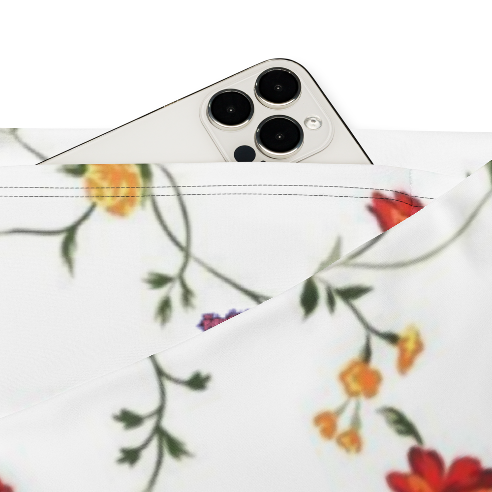Floral Print High-Waisted Pants