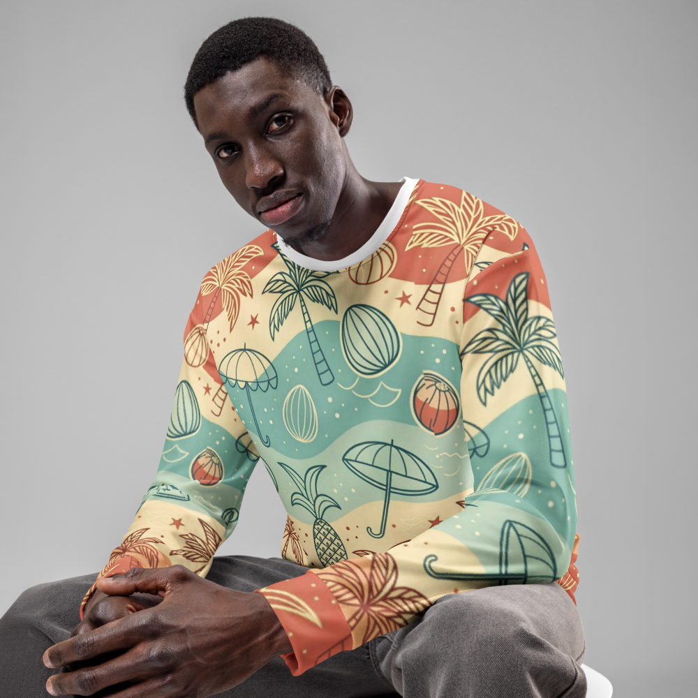 Tropical Beach Pattern Sweatshirt "Odo"
