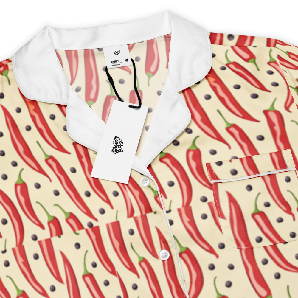All-over print women’s short sleeve pajama top
