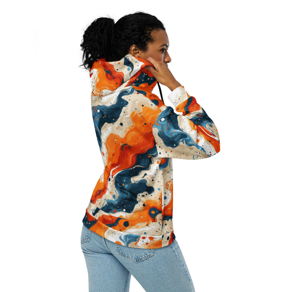 Abstract Swirl Zip Hoodie