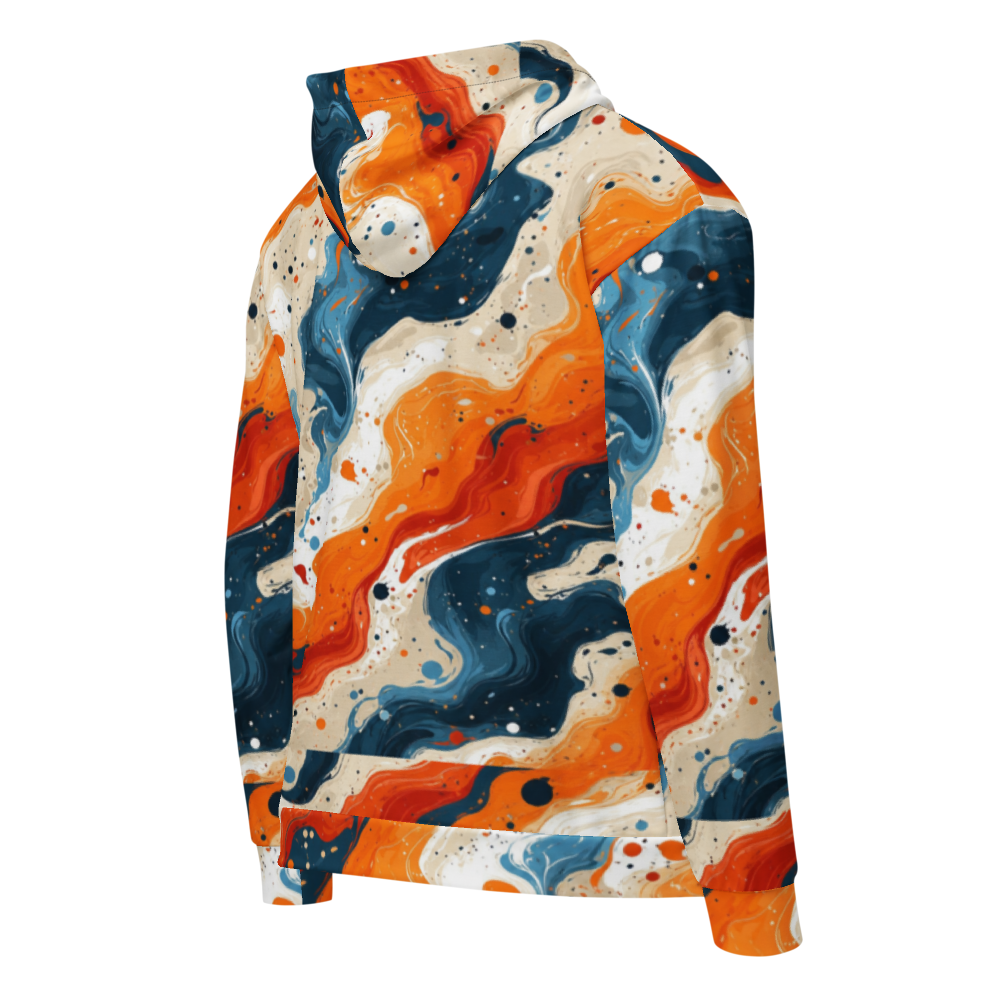 Abstract Swirl Zip Hoodie