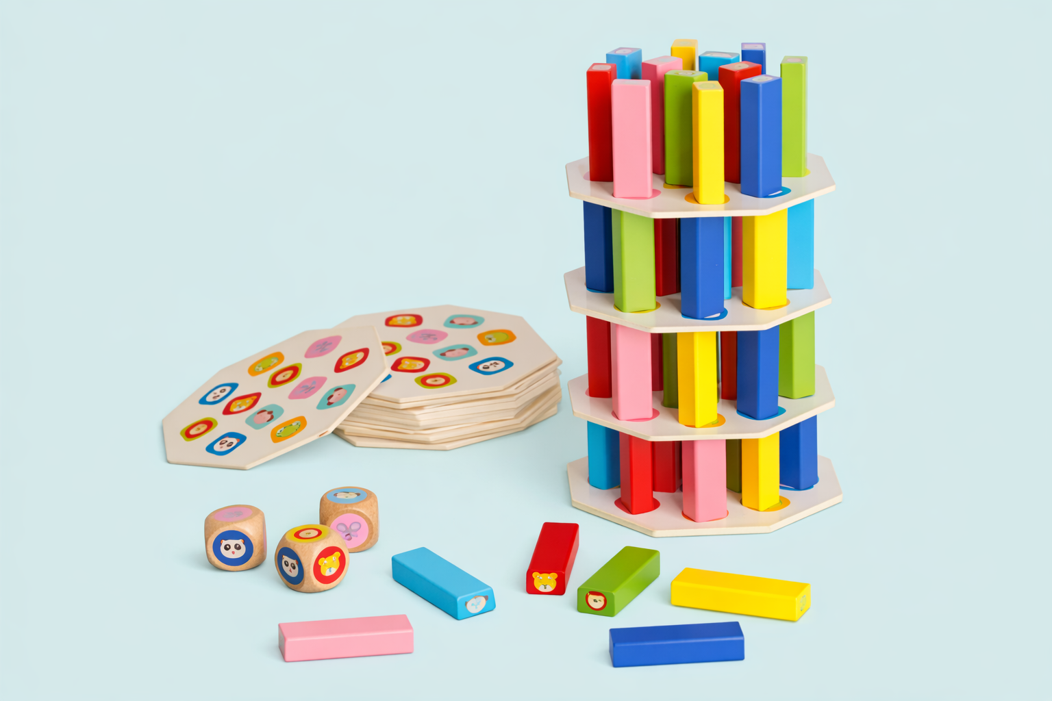 Jenga de animales con separadores