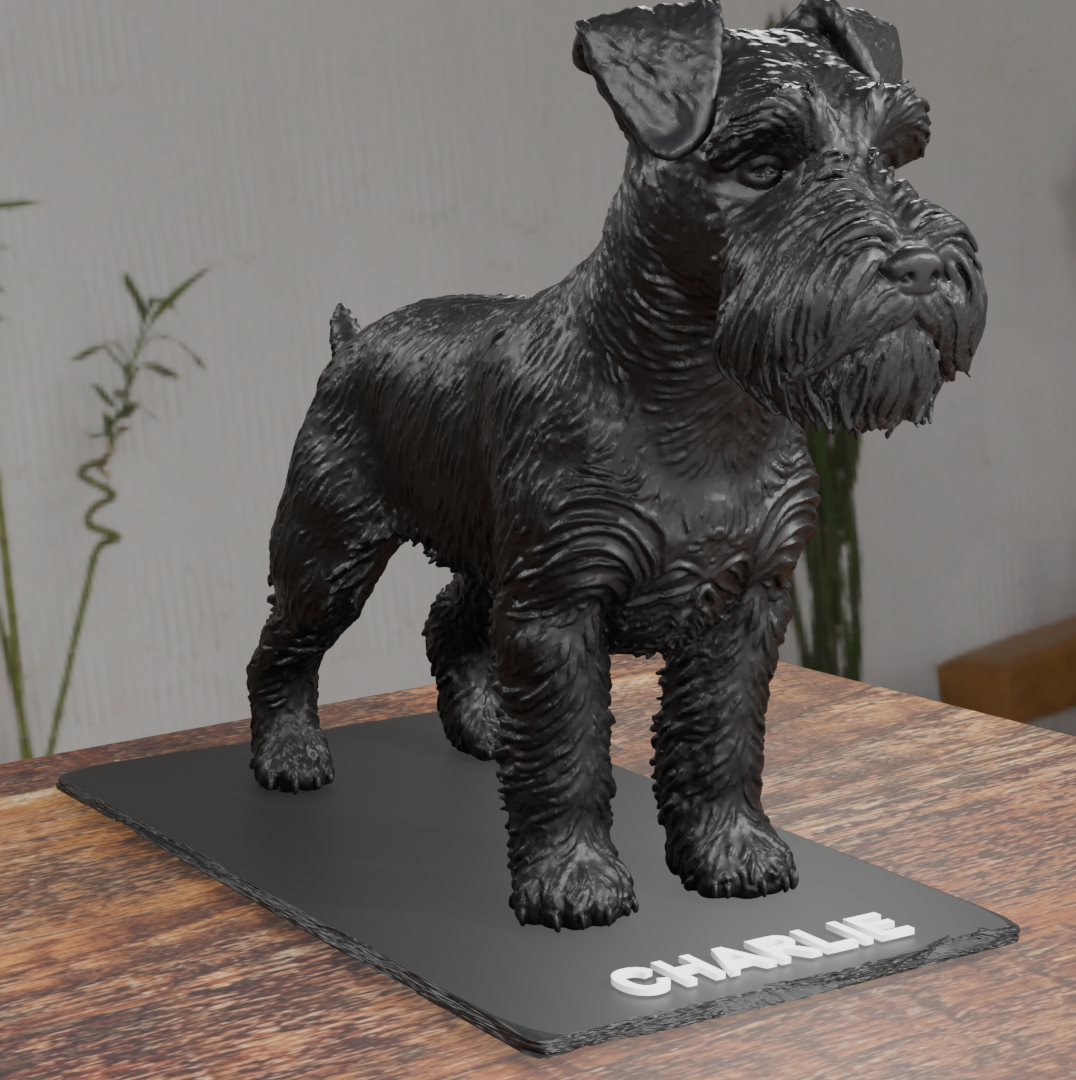 Schnauzer Dog Statue