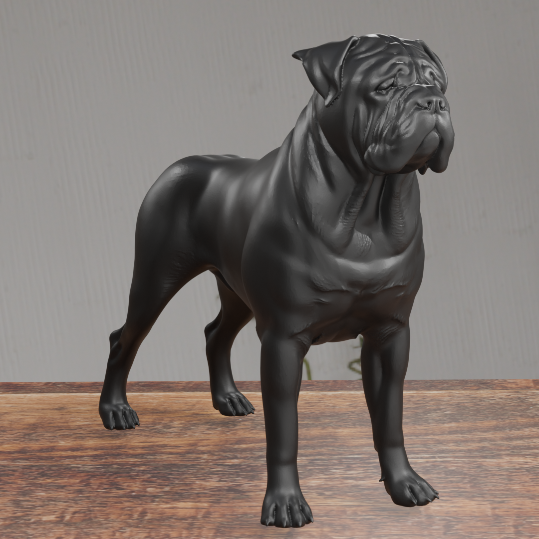 Bullmastiff Dog Statue - Design 01
