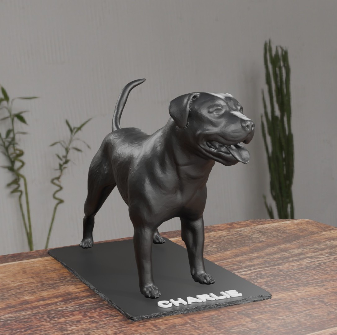 Staffordshire Dog Statue - Staffy Design 03
