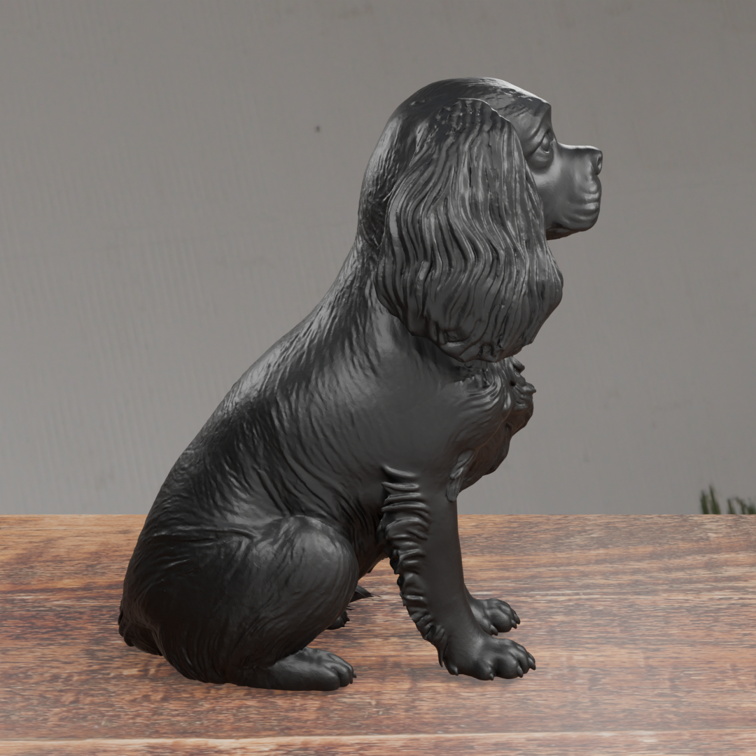 King Charles Cavalier Dog Statue