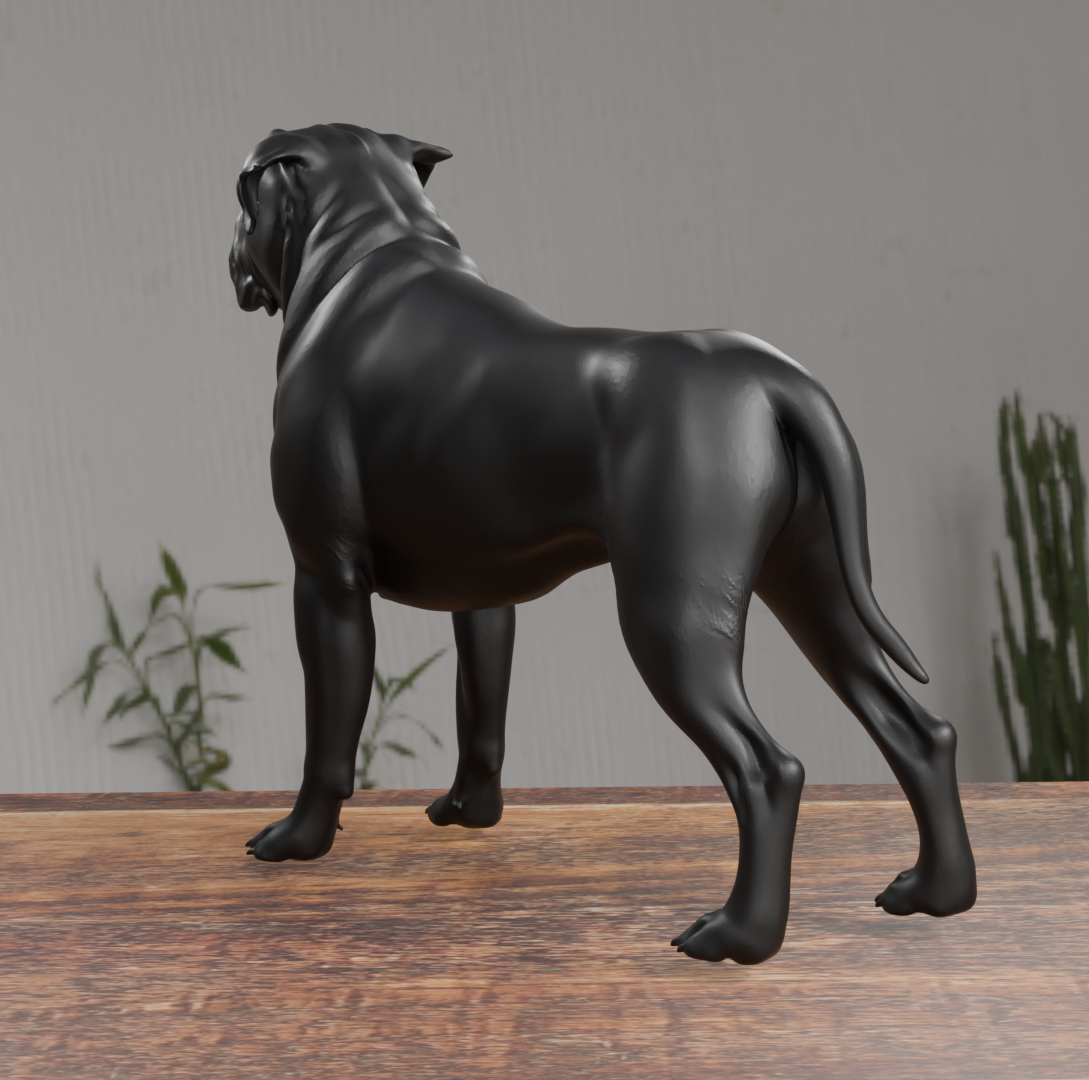 Bullmastiff Dog Statue - Design 01