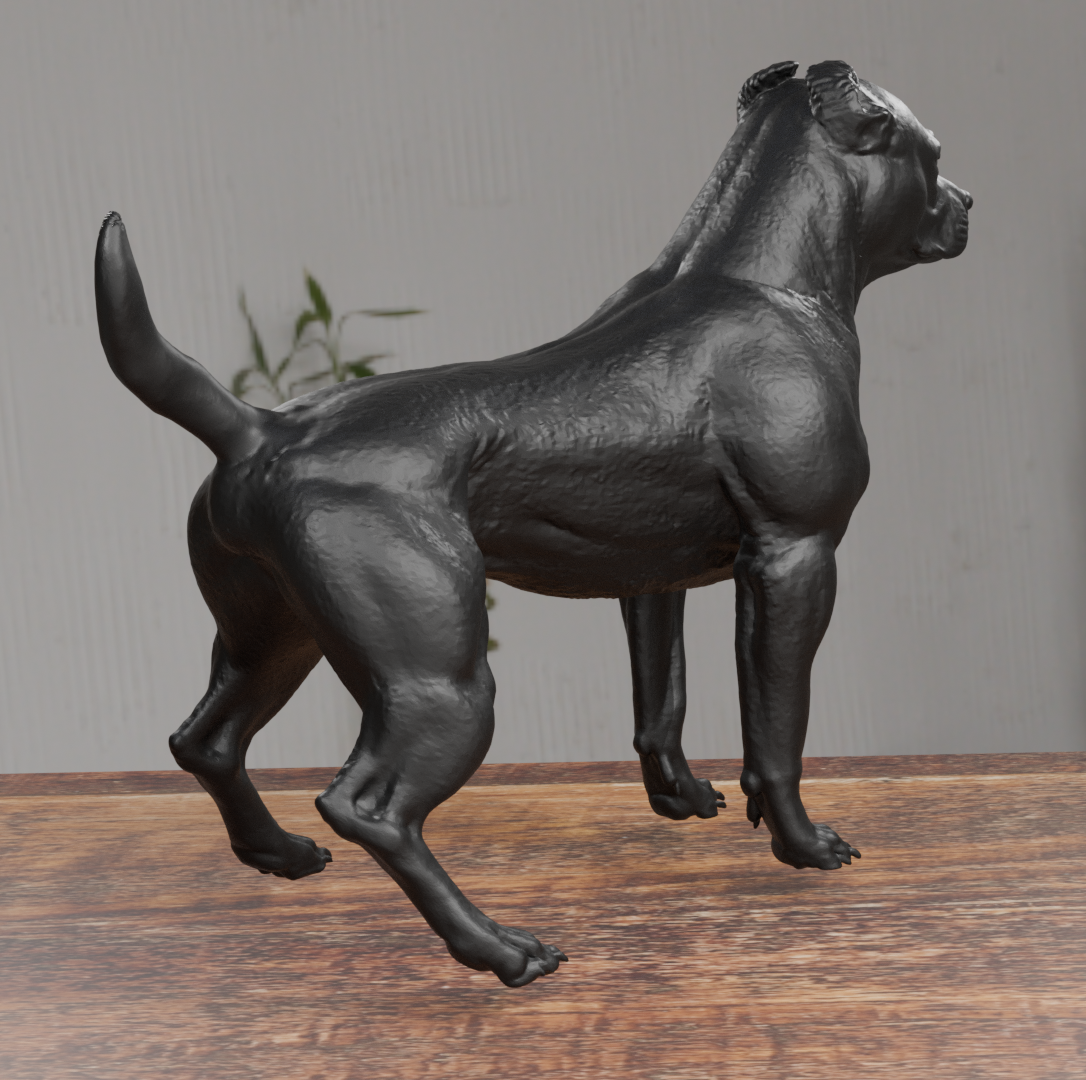 Pitbull Dog Statue